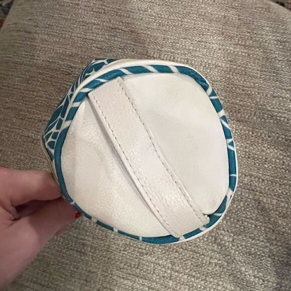 Lancôme cosmetics bag teal and white - Picture 3 of 9